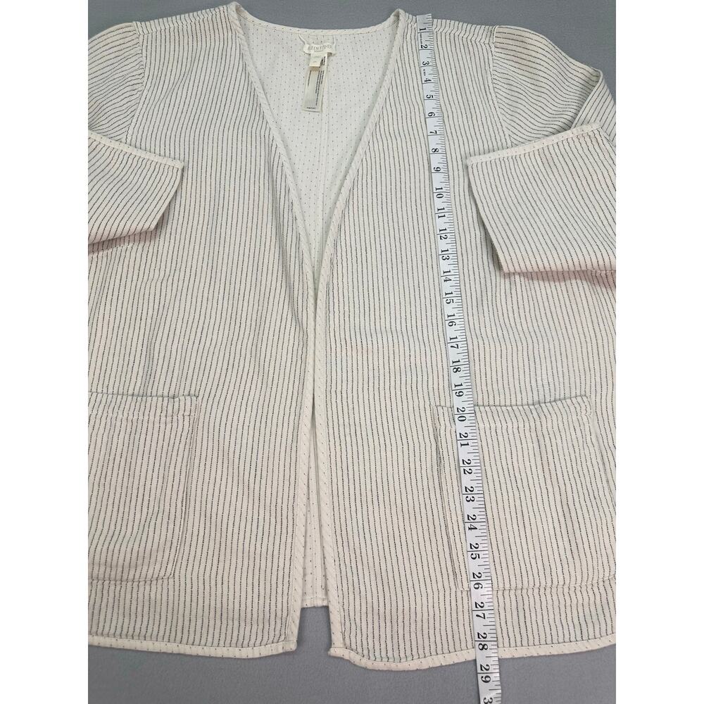 Eileen Fisher Reversible Organic Cotton Cardigan Jacket Stripe/Solid Size 2X - Picture 10 of 12